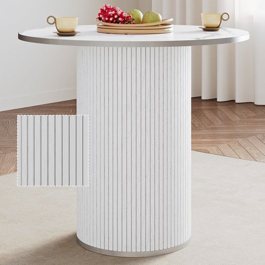 Round Dining Table Pedestal Set
