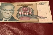 Yugoslavia Banknote - 5000 Dinara 1992