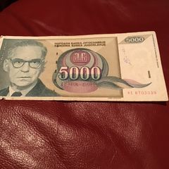Yugoslavia Banknote - 5000 Dinara 1992