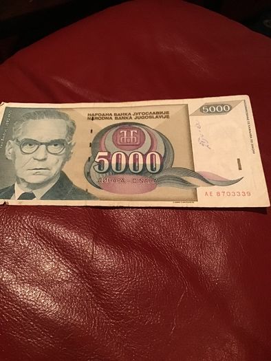 Yugoslavia Banknote - 5000 Dinara 1992