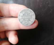 1896 South Africa Silver One Shilling Coin