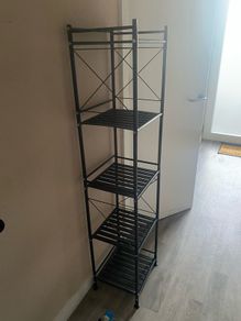 black shelf unit