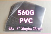 LAST Pack! 11% OFF! 25 x 7 Inch PREMIUM QUALITY PVC Vinyl Record Sleeves 140 Micron - HEAVY DUTY LP Album Covers 560 Gauge Thick - For 7" 45rpm Singles