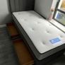 New 3ft Single Divan Beds. Stylist Headboard Options. Optional Drawers Storage And Tufted Memory Foam Mattresses Instock Image 9
