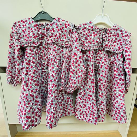 Twin floral dresses