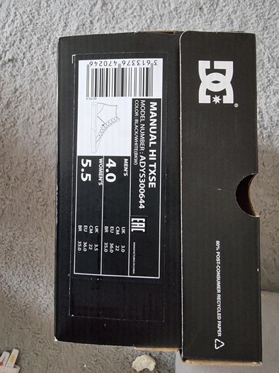 DC Shoes Women's Manual Hi Txse Sneaker, Black, 3,5 UK, 36 EU