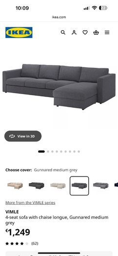 Vimle 4 seater, L-shaped couch