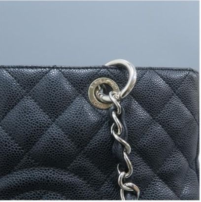 CHANEL Black Caviar Grand Shopping Tote GST bag