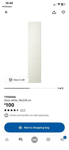 IKEA PAX Tyssedal 5 x doors e525 if new PERFECT