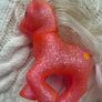 1984 Hasbro G1 Vintage My Little Pony Sunspot Sparkle Orange Glitter Pink Used PLease look at the pictures Image 9
