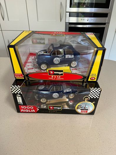 Fiat 500 Mille Miglia 1:/16 Rare Burago