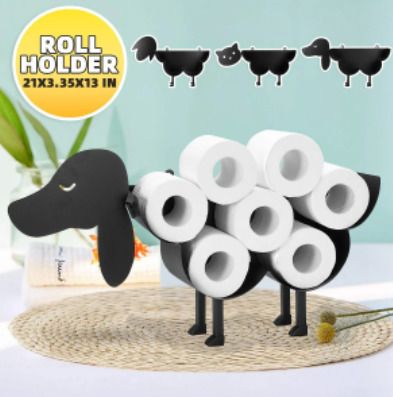 BRAND NEW Paper Towel Holder Black Sheep Crafts Bathroom Rack Ornaments