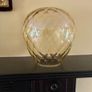 Glass Ceiling Light Shade In Prestine Vintage Condition. Stunning Gold / Amber Hue Colouring. Beautiful Image 3