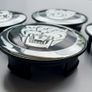 4 x BLACK 58mm - 59mm JAGUAR C2D47107 wheel center caps F XF XJ XKR S type X type XJ8 XK8 Image 5