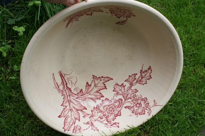Antique  England  Water Basin 15"