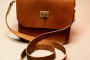 hand made leather satchel