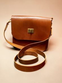 hand made leather satchel