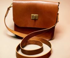 hand made leather satchel