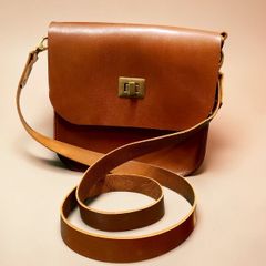 hand made leather satchel