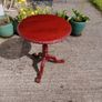 Mahogany round folding table Image 5