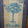 Nice set of 3 Vintage Botanical prints on woven Linen Image 7