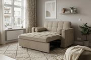 Small Beige Sofa Bed Only 118cm Wide
