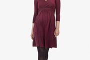 Isabella Oliver Emily Maternity Breastfeeding  Dress Bordeaux size UK14 EU42 Postage included