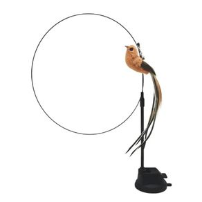 Epoxy Sucker Steel Wire Long Rod Feather Cat Teasing Stick Cat Self Hi No Harmful Ingredients