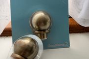 GoodHome Antiki Curtain Pole Finials (Pair) 19mm | Antique Brass | New