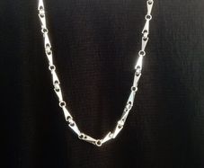 925 Sterling silver fancy link necklace heavy 79.5g