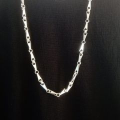 925 Sterling silver fancy link necklace heavy 79.5g
