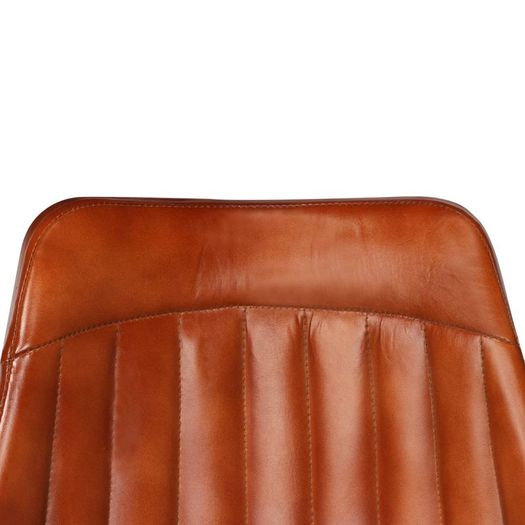 Dining Chairs 6 pcs Brown Real Leather