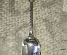 Beautiful Old Solid Silver Spoon Hallmarked Beautiful Condition, Postage Available Collection, I think its Souvenir Crest of Cork, Hallmark is England,.