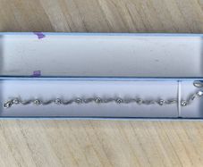 Sterling Silver S-Link Cubic Zirconia Tennis Bracelet Boxed 19cm