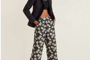 Women's cropped trousers pants Mango Floral Print Trousers brand new size S