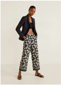 Women's cropped trousers pants Mango Floral Print Trousers brand new size S