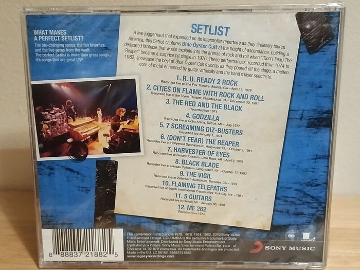 Blue Oyster Cult Setlist The Very Best of Blue Oyster Cult Live CD Album