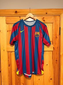 2006 Ronaldinho Barcelona Champions League Replica Retro Jersey