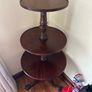 Three tier carved mahogany dumbwaiter Image 2