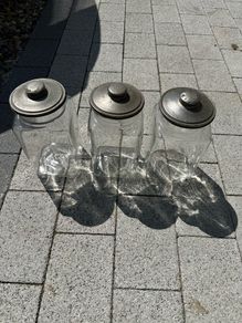 old glass jars