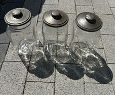 old glass jars