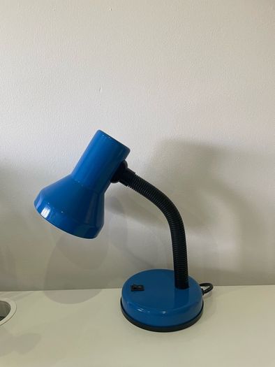 Blue Adjustable Gooseneck Desk Lamp