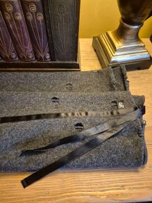 Mary Grant, Irish Designer, Distressed Grey Cashmere Blend Scarf