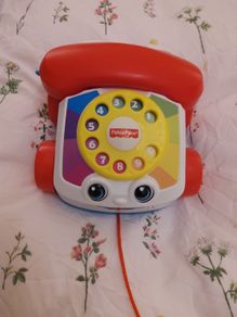 Fisher price dial up pull along old vintage style telephone  phone. 2015. Mattel.