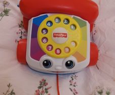Fisher price dial up pull along old vintage style telephone  phone. 2015. Mattel.