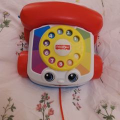 Fisher price dial up pull along old vintage style telephone  phone. 2015. Mattel.