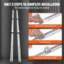 Linear Guide Rail Set, SBR20 1800mm, 2 PCS 70.9 in/1800 mm SBR20 Guide Rails and 4 PCS SBR20UU Slide Blocks, Linear Rails and Bearings Kit for Automated Machines DIY Project CNC Router Machines Image 3
