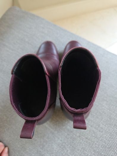 Clarks burgundy leather boots uk4
