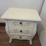 2x white bedside lockers Image 2