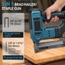 Cordless Brad Nailer Staple Gun for Makita 18V, 2 Batteries, Charger, Case + 1000 Nails Image 8